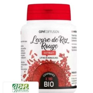 GPH LEVURE DE RIZ ROUGE 180 COMPRIMES - GPH DIFFUSION