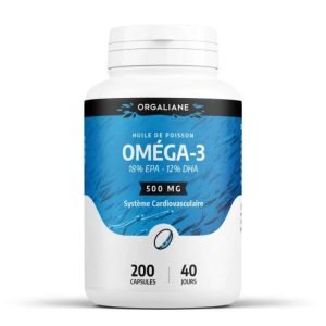 GPH OMEGA 3 18% EPA 12% DHA 200 CAPSULES DOSEES 500 MG - GPH DIFFUSION