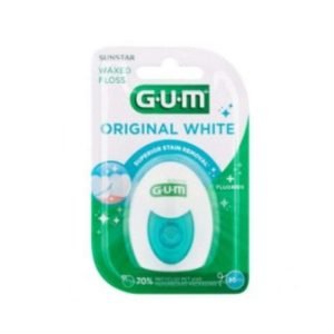 GUM DENTAIRE ORIGINAL WHITE FILS DENTAIRES FLUORE ET ANTI COLORATION 30 M REF 2040 - GUM