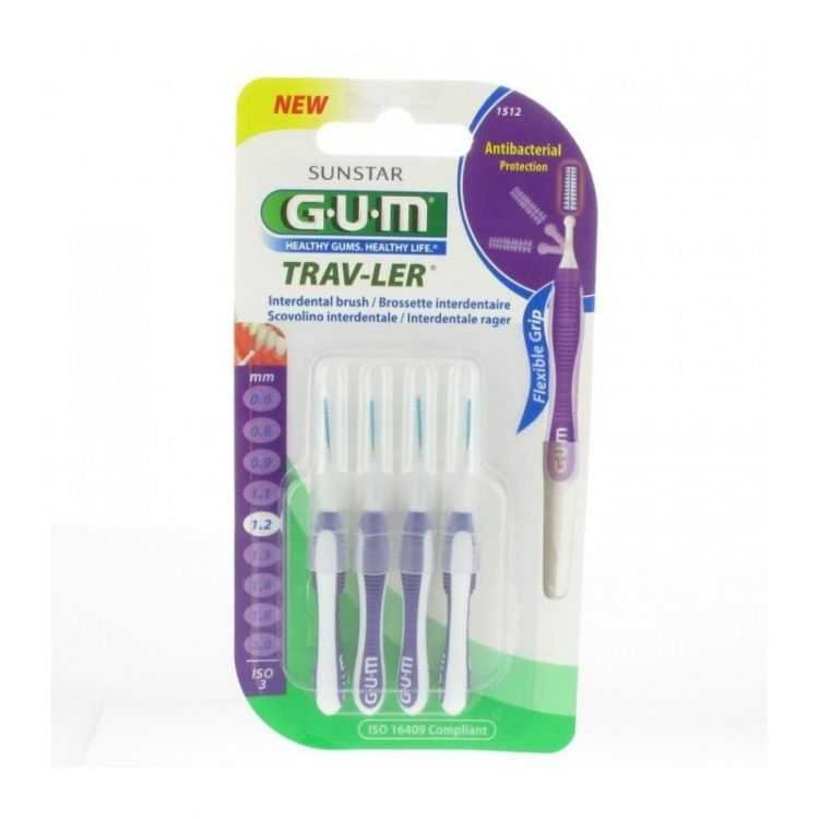 GUM MANCHE PAR 4 UNITES AVEC BROSETTE EXTRA FINE 1.2 MM REF 1512 - GUM