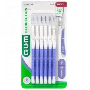 GUM MANCHE PAR 6 UNITES AVEC BROSSETTE MEGA MICRI FINE 0.6 MM REF 2014 - GUM