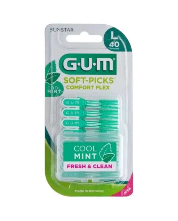 GUM SOFT PICKS COMFORT FLEX MENTHOLE 40 LARGES REF 671 - GUM