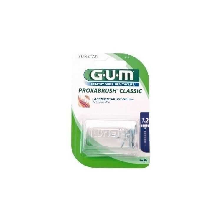 GUM RECHARGE BROSETTES EXTRA FINES PAR 8 UNITES 1.2 MM REF 512 - GUM