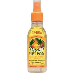 HEI POA HUILE DE MONOI TAHITI VANILLE 100 ML SPF 6 - HEI POA
