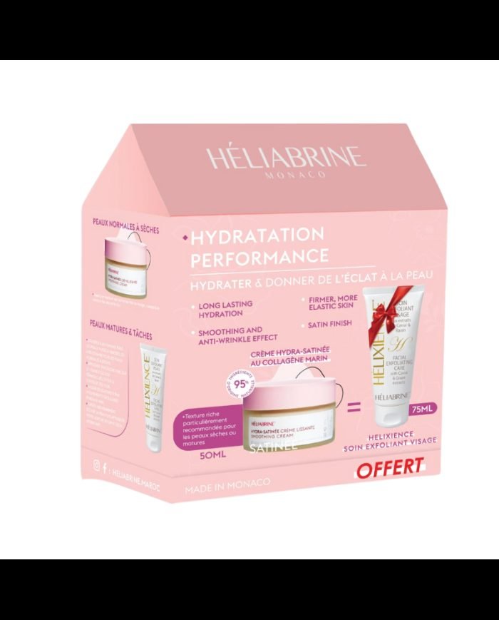 HELIABRINE HYDRA SATINEE CREME LISSANTE 50 ML ET HELIXIENCE SOIN EXFOLIANT VISAGE 75 ML OFFERT - HELIABRINE