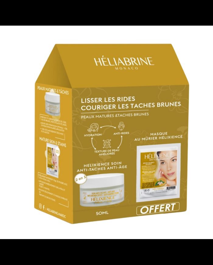 HELIABRINE HELIXIENCE SOIN ANTI TACHES ANTI AGE 50 ML ET MASQUE AU MURIER HELIXIENCE - HELIABRINE