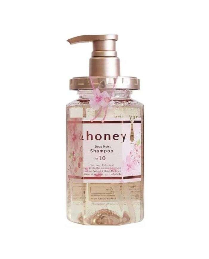 HONEY DEEP MOIST CHERRY BLOSSOM SHAMPOO ARGAN AND HONEY STEP 1.0 440 ML - HONEY