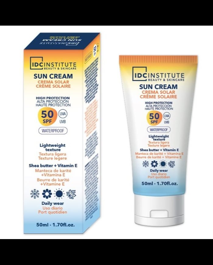 IDC INSTITUTE CREME SOLAIRE SPF 50 WATERPROOF REF 90351 - IDC INSTITUTE BEAUTY ET SKINCARE