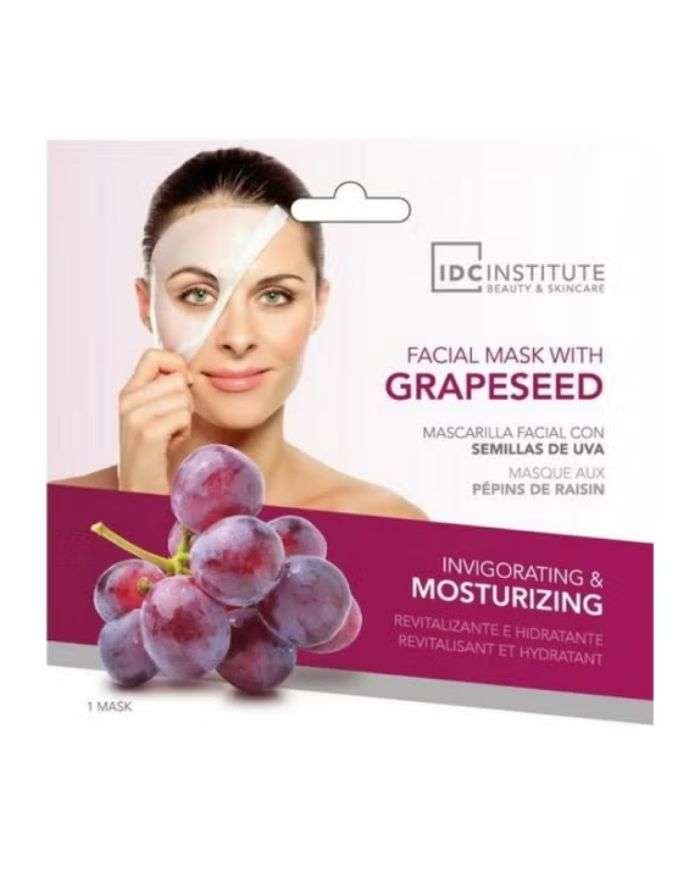 IDC INSTITUTE MASQUE TISSU REVITALISANT VISAGE AU PEPINS DE RAISIN 1 UNITE REF 5889 - IDC INSTITUTE BEAUTY ET SKINCARE