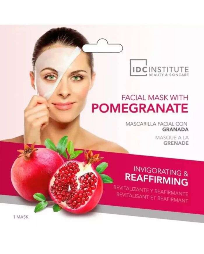 IDC INSTITUTE MASQUE TISSUE REVITALISANT VISAGE A LA GRENADE 1 UNITE REF 5858 - IDC INSTITUTE BEAUTY ET SKINCARE