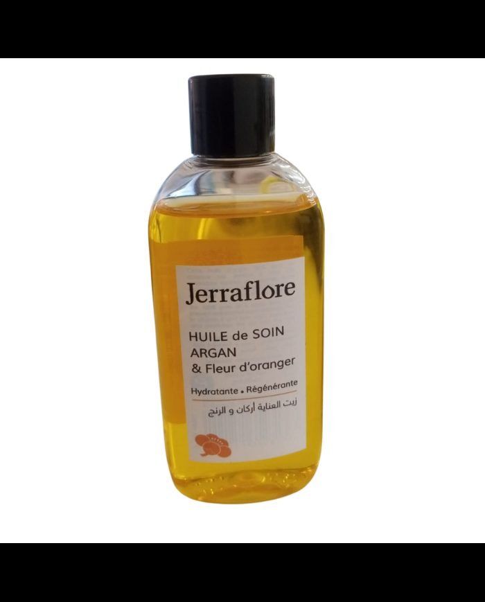JERRAFLORE HUILE DE SOIN ARGAN ET FLEUR D&rsquo;ORANGER 100 ML - JERRAFLORE
