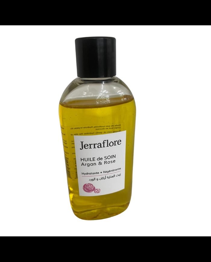 JERRAFLORE HUILE DE SOIN ARGAN ET ROSE HYDRATANTE REGENERANTE 60 ML - JERRAFLORE