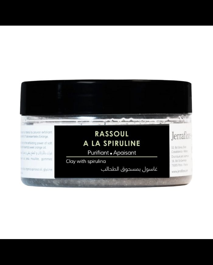 JERRAFLORE RASSOUL A LA SPIRULINE PURIFIANT APAISANT 90 G - JERRAFLORE