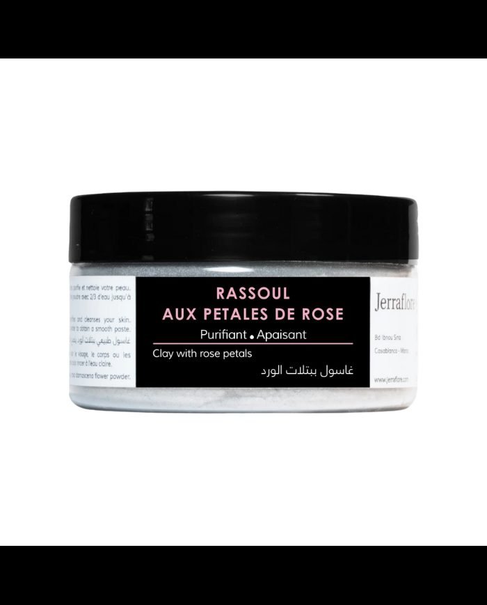 JERRAFLORE RASSOUL AU PETAL ROSE PURIFIANT APAISANT 120 G - JERRAFLORE