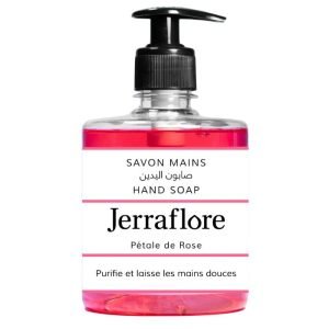 JERRAFLORE SAVON LIQUIDE MAINS PETALE DE ROSE 500 ML - JERRAFLORE
