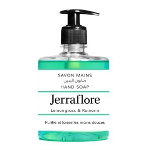JERRAFLORE SAVON MAINS LEMON GRASS ET ROMARIN 500 ML - JERRAFLORE