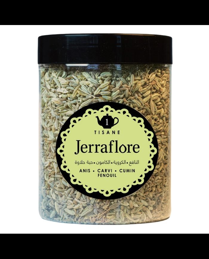JERRAFLORE TISANE N 1 ANIS CARVI CUMIN FENIOUL 150 G - JERRAFLORE