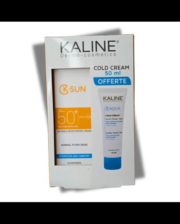 KALINE K SUN CREME INVISIBLE SPF 50+ 50 ML ET COLD CREAM K AQUA 50 ML OFFERTE - KALINE