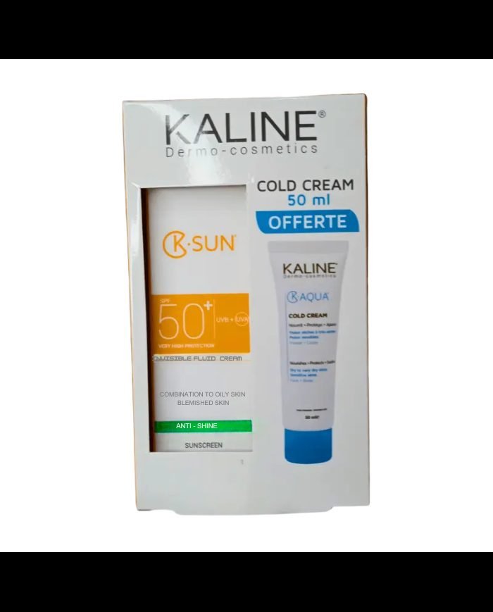 KALINE K SUN SPF50 + INVISIBLE FLUID CREAM ANTI SHINE + COLD CREAM 50 ML OFFERTE - KALINE