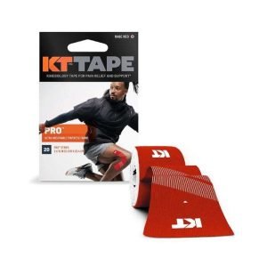 KT TAPE PRO EXTRA TISSU SYNTHETIQUE ULTRA RESPIRANT 20 STRIPS RAGE RED - KT TAPE