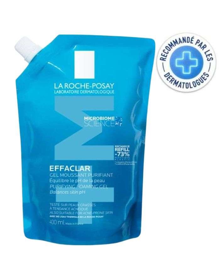 LA ROCHE POSAY EFFACLAR GEL MOUSSANT PURIFIANT RECHARGE 400ML - LA ROCHE POSAY