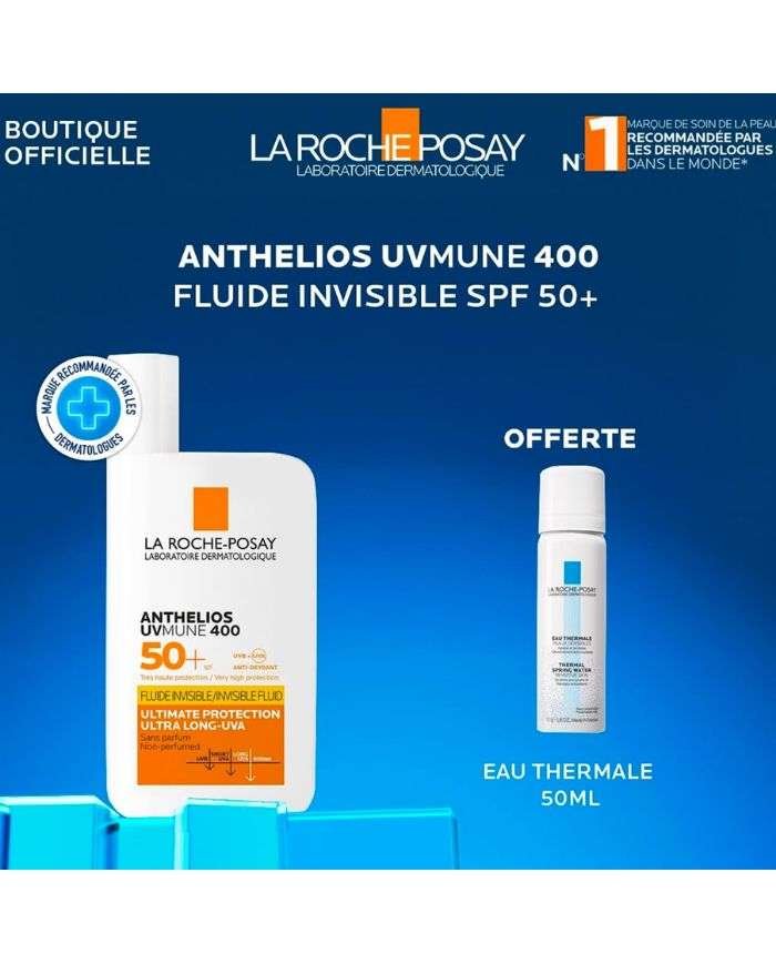 LA ROCHE POSAY OFFRE ANTHELIOS UVMUNE 400 FLUIDE SOLAIRE INVISIBLE SPF 50+ 50 ML + EAU THERMALE 50 ML OFFERTE - LA ROCHE POSAY