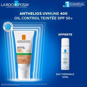 LA ROCHE POSAY OFFRE ANTHELIOS UVMUNE 400 GEL CREME OIL CONTROL TEINTE SPF 50 + EAU THERMALE 50ML OFFERT - LA ROCHE POSAY