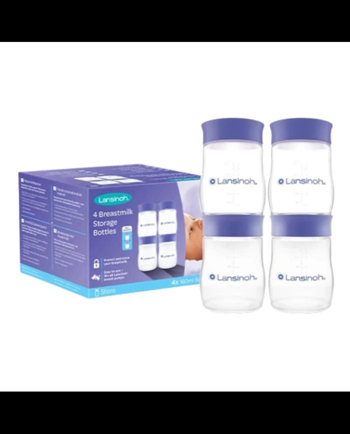 LANSINOH BOUTEILLES DE CONSERVATION LAIT MATERNELLE PACK DE 4 - LANSINOH