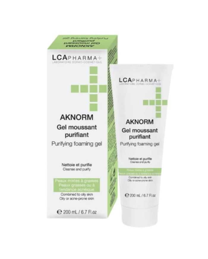 LCA PHARMA AKNORM GEL MOUSSANT PURIFIANT PEAUX GRASSES 200 ML - LCA-PHARMA
