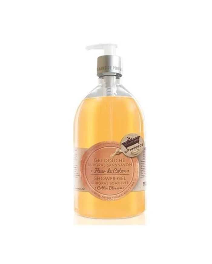 LES PETITS BAINS DE PROVENCE GEL DOUCHE SURGRAS FLEUR DE COTON 500 ML - LES PETITS BAINS DE PROVENCE