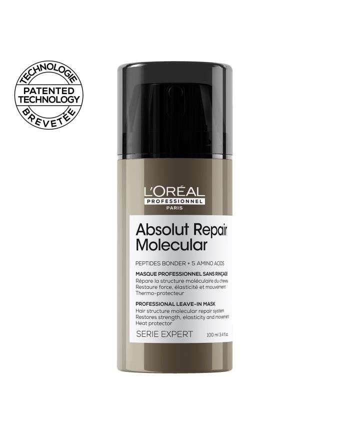 L’OREAL PROFESSIONNEL ABSOLUT REPAIR MOLECULAR MASQUE PROFESSIONNEL SANS RINCAGE 100 ML - L'OREAL PROFESSIONNEL PARIS