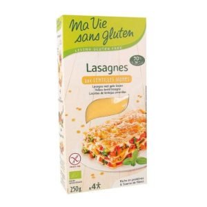 MA VIE SANS GLUTEN LASAGNES AUX LENTILLES JAUNES 250 G - MA VIE SANS GLUTEN