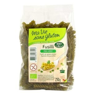 MA VIE SANS GLUTEN FUSILLI POIS VERT 250 G - MA VIE SANS GLUTEN