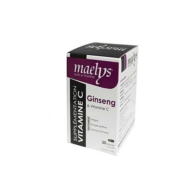 Maelys Ginseng et vitamine C 30 gélules - MAELYS