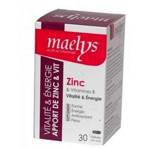 MAELYS ZINC ET VITAMINES B VITALITE 30 GELULES - MAELYS