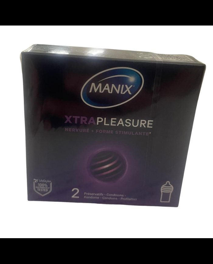 MANIX EXTRAPLEASURE NERVURE FORME STIMULANTE 2 PRESERVATIFS - MANIX