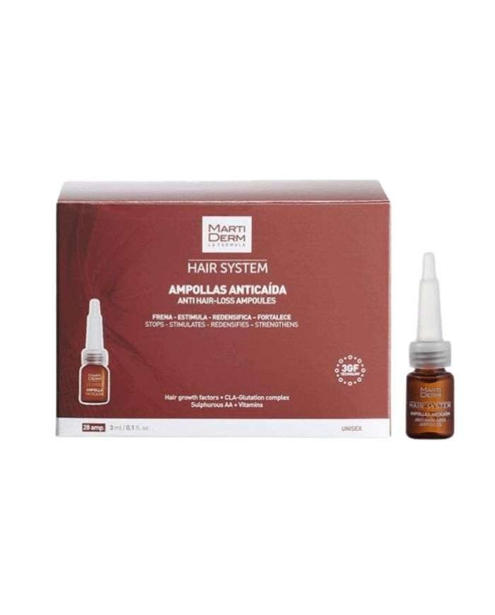 MARTIDERM HAIR SYSTEM AMPOULES ANTI CHUTE 28 AMPOULES - MARTIDERM