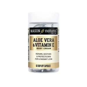 MASON NATURAL ALOE VERA ET VITAMINE E CREME CORPS 60 SNIP OFF CAPSULES - MASON NATURAL