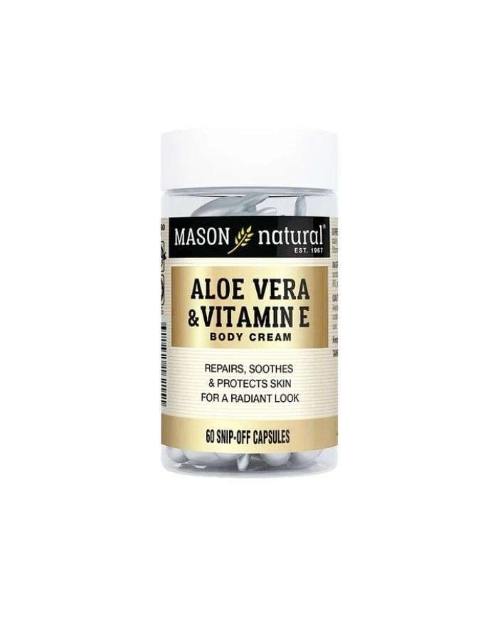 MASON NATURAL ALOE VERA ET VITAMINE E CREME CORPS 60 SNIP OFF CAPSULES - MASON NATURAL