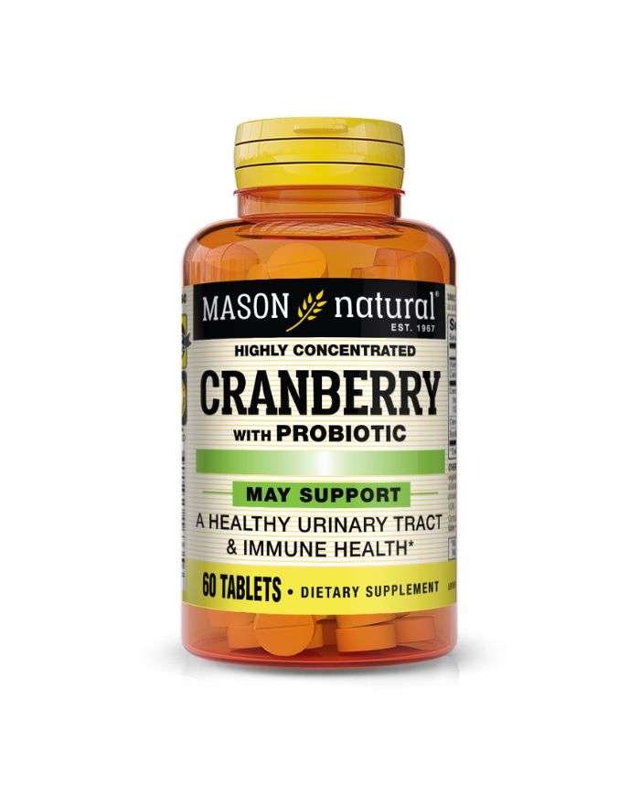 MASON NATURAL CRANBERRY WITH PROBIOTIC 60 TABLETS - MASON NATURAL