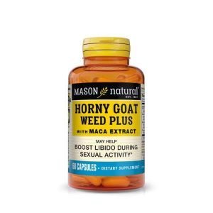 MASON NATURAL HORNY GOAT WEED PLUS WITH MACA EXTRACT 60 CAPSULES - MASON NATURAL