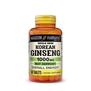 MASON NATURAL KOREAN GINSENG 1000 MG 60 TABLETS - MASON NATURAL