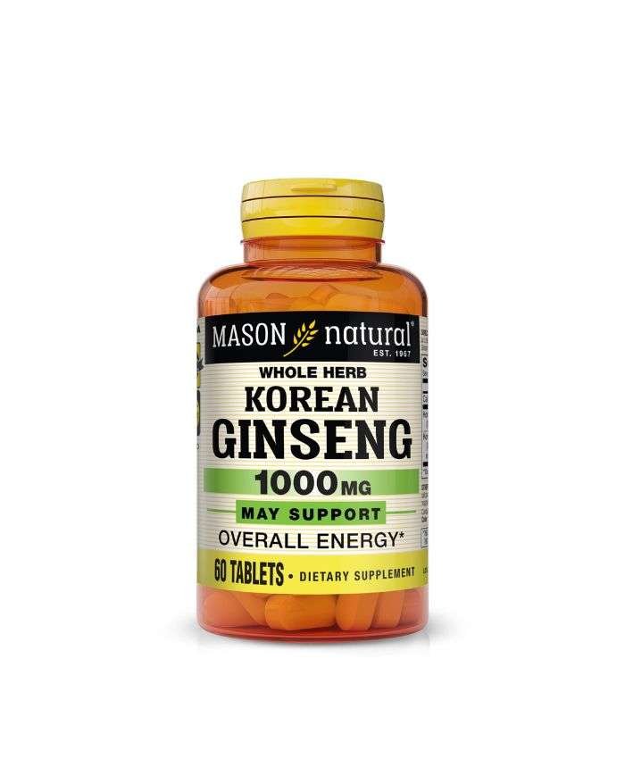 MASON NATURAL KOREAN GINSENG 1000 MG 60 TABLETS - MASON NATURAL