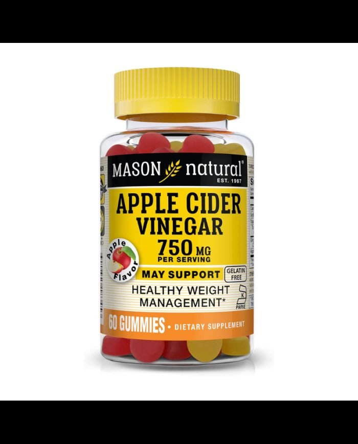 MASON NATURAL APPLE CIDER VINEGAR 750 MG 60 GUMMIES - MASON NATURAL