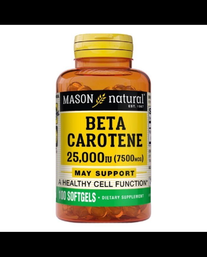 MASON NATURAL BETA CAROTENE 25000 IU 7500 MCG 100 GELULES - MASON NATURAL