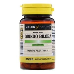 MASON NATURAL GINKGO BILOBA 60 CAPSULES - MASON NATURAL