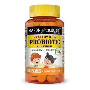 MASON NATURAL HEALTHY KIDS PROBIOTIC WITHE FIBER 60 CHEWABLES - MASON NATURAL