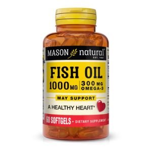 MASON NATURAL HUILE DE POISSON 1000 MG OMEGA 3 300 MG 60 GELULES - MASON NATURAL