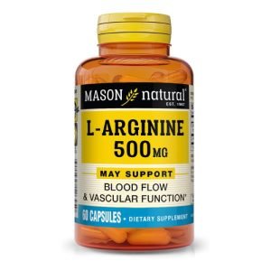 MASON NATURAL L ARGININE 500 MG 60 CAPSULES - MASON NATURAL