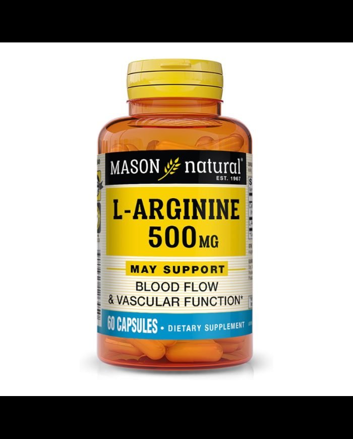 MASON NATURAL L ARGININE 500 MG 60 CAPSULES - MASON NATURAL